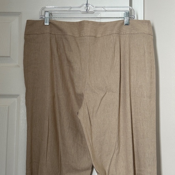 Brand New Cynthia Steffe Linen Blend Flax Trousers Pants Size 16 Straight Leg - Picture 4 of 7